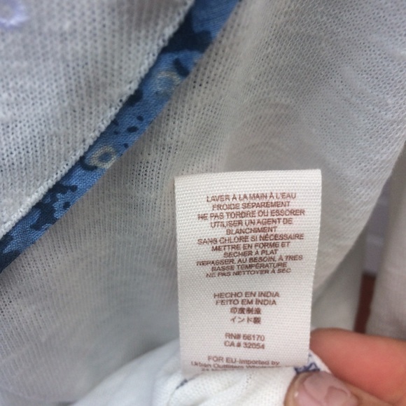 Free people medium white blue and white Shirt - Picture 4 of 8